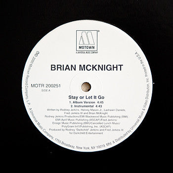 Brian McKnight "Stay Or Let It Go" (12" Single)-Vinyl Records-UnDigable Digs
