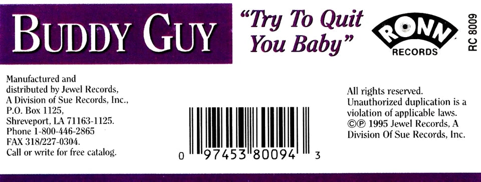 Buddy Guy "Try To Quit You Baby"-Cassette Tapes-UnDigable Digs