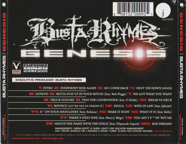Busta Rhymes "Genesis" (CD)-CDs-UnDigable Digs