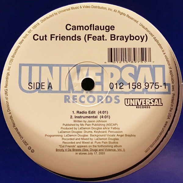 Camoflauge "Cut Friends" (12" Single)-Vinyl Records-UnDigable Digs