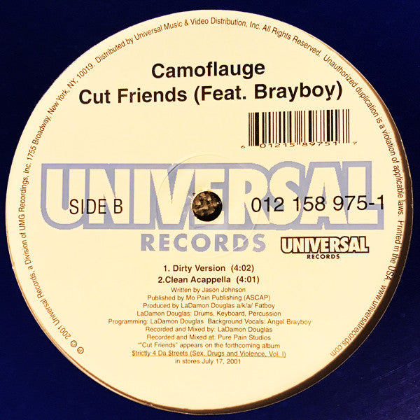 Camoflauge "Cut Friends" (12" Single)-Vinyl Records-UnDigable Digs
