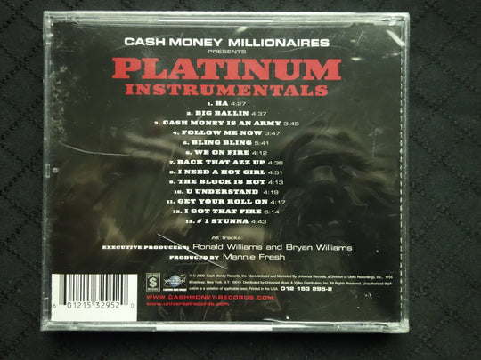 Cash Money Millionaires "Platinum Instrumentals" (CD)-CDs-UnDigable Digs