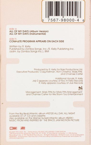 Changing Faces "All Of My Days" (Single)-Cassette Tapes-UnDigable Digs