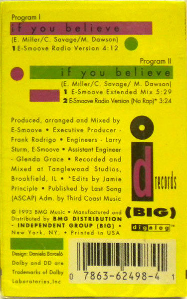 Chantay Savage "If You Believe" (Single)-Cassette Tapes-UnDigable Digs