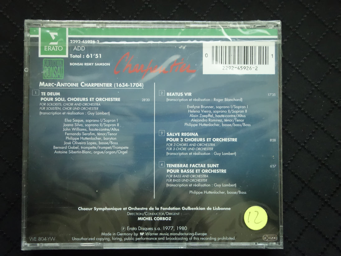 Charpentier, Michel Corboz "Te Deum" (CD)-CDs-UnDigable Digs