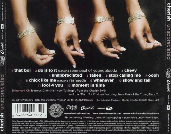 Cherish "Unappreciated" (CD)-CDs-UnDigable Digs