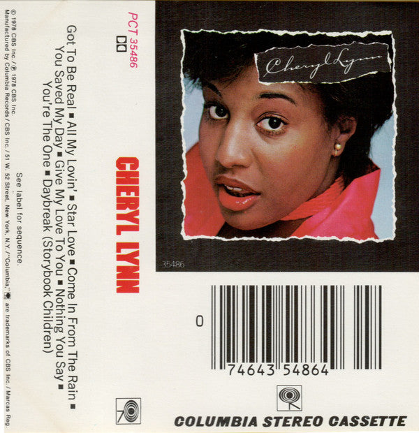 Cheryl Lynn "Cheryl Lynn"-Cassette Tapes-UnDigable Digs