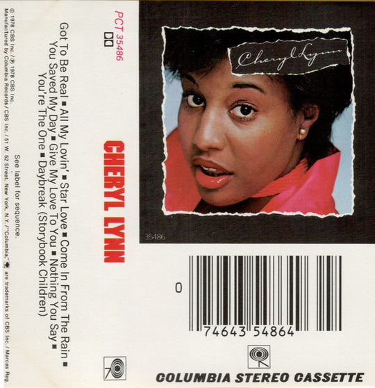 Cheryl Lynn "Cheryl Lynn"-Cassette Tapes-UnDigable Digs