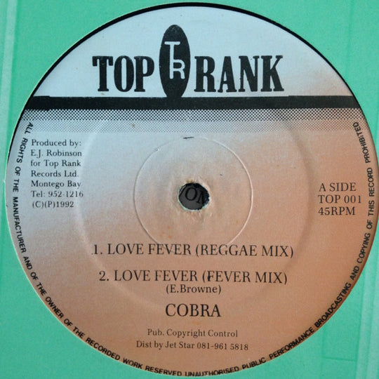 Cobra "Love Fever" (12" Single)-Vinyl Records-UnDigable Digs