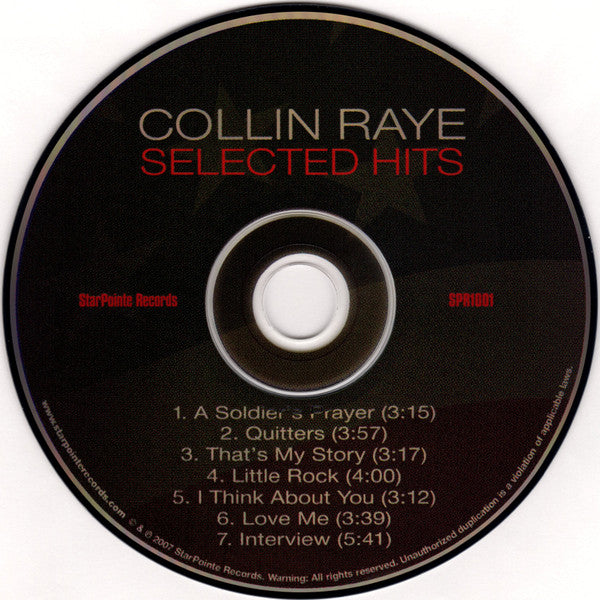 Collin Raye "Selected Hits" (CD)-CDs-UnDigable Digs