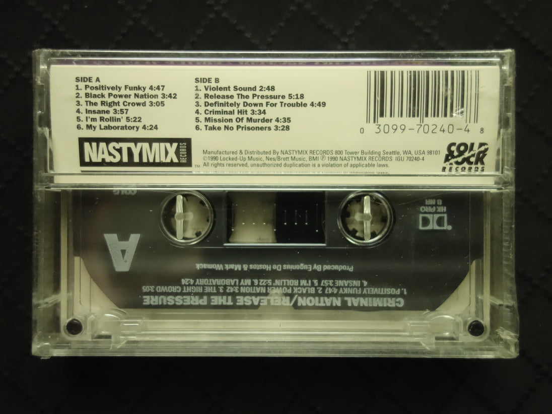 Criminal Nation ‎"Release The Pressure"-Cassette Tapes-UnDigable Digs