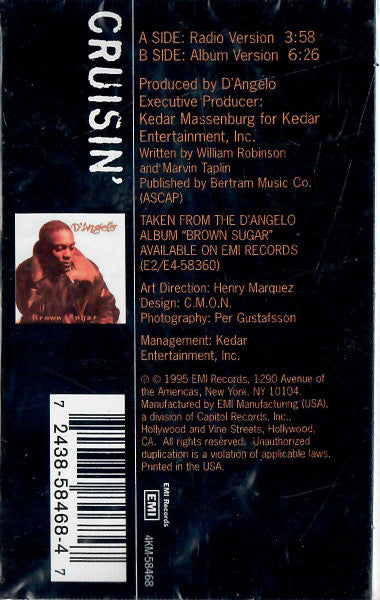 D'Angelo "Cruisin'" (Single)-Cassette Tapes-UnDigable Digs