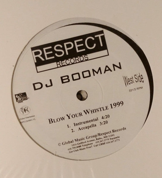DJ Booman "Blow Your Whistle 1999" (12" Single)-Vinyl Records-UnDigable Digs
