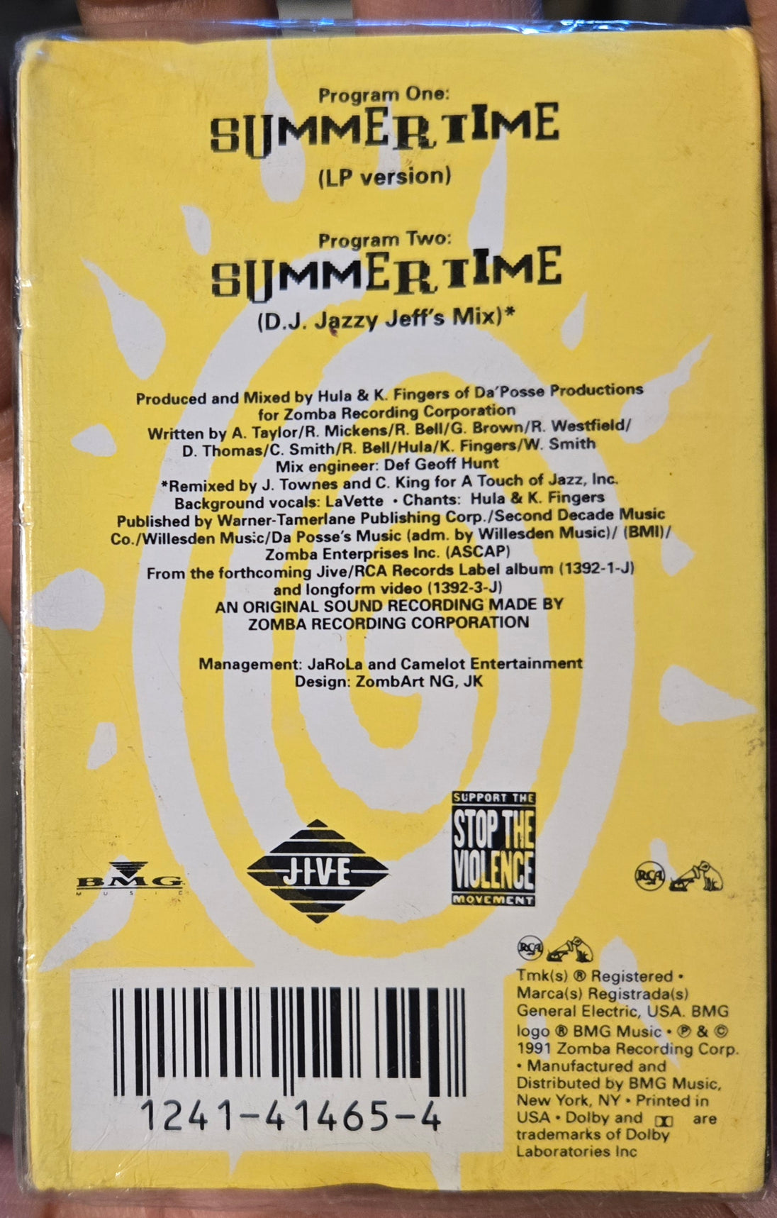 DJ Jazzy Jeff & The Fresh Prince "Summertime" (Cassette Single)-Cassette Tapes-UnDigable Digs