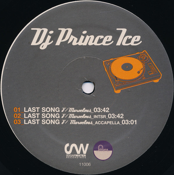 DJ Prince Ice "Last Song / Shake & Wiggle" (12" Single)-Vinyl Records-UnDigable Digs