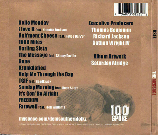 DSFZ "The Message" (CD)-CDs-UnDigable Digs