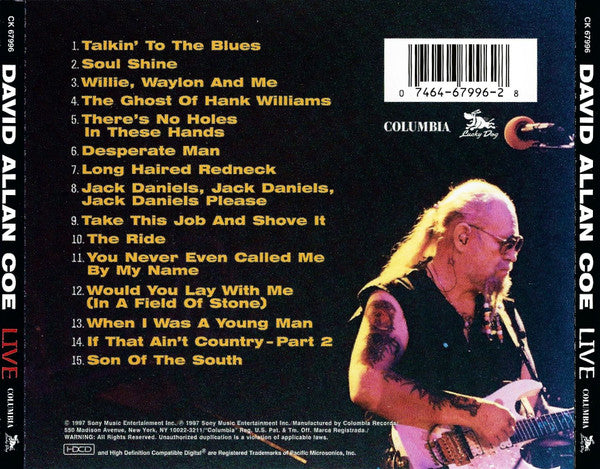 David Allan Coe "Live (If That Ain't Country...)" (CD)-CDs-UnDigable Digs