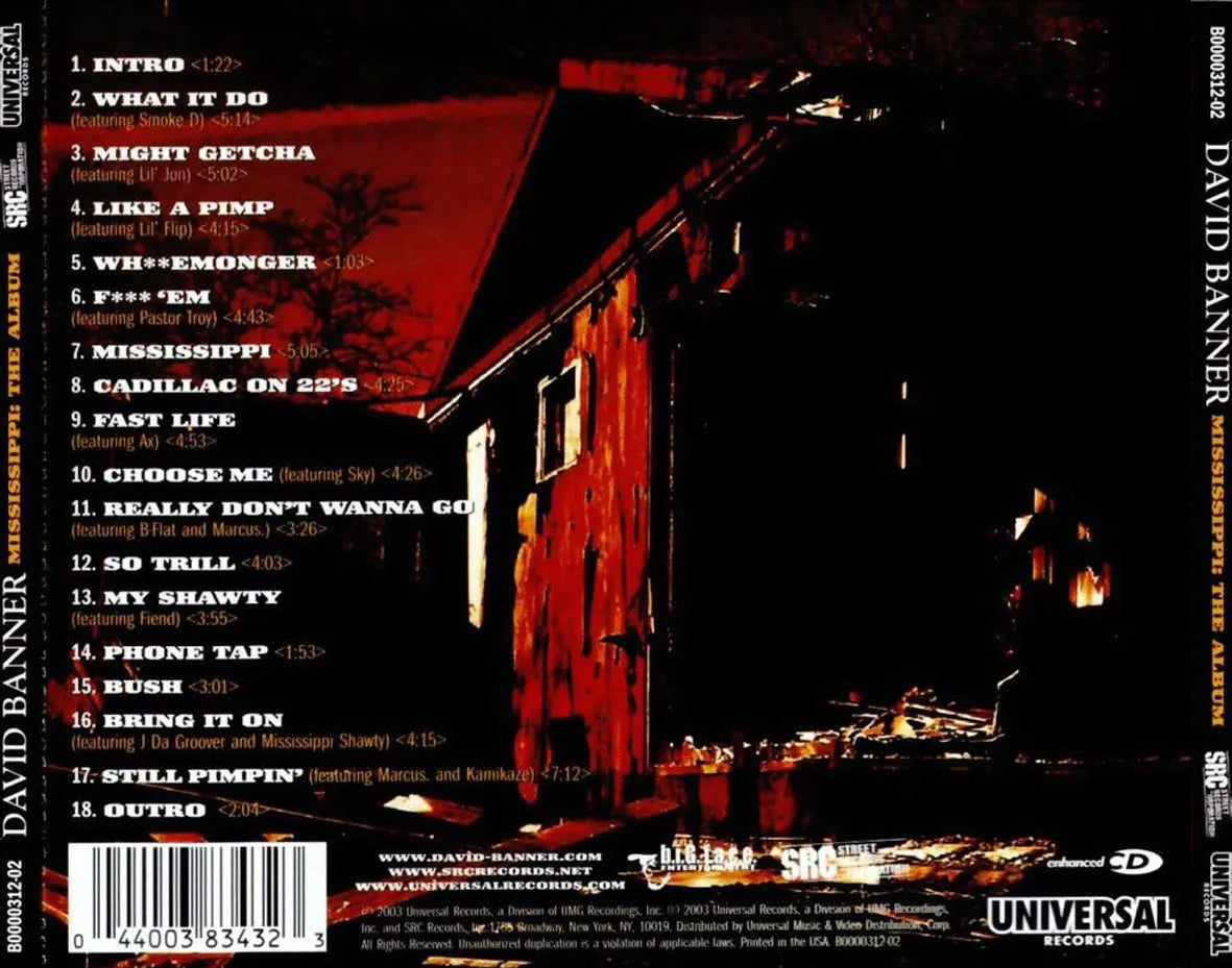 David Banner "Mississippi: The Album" (CD)-CDs-UnDigable Digs