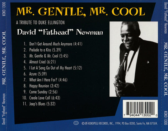 David "Fathead" Newman "Mr. Gentle, Mr. Cool: A Tribute to Duke Ellington" (CD)-CDs-UnDigable Digs