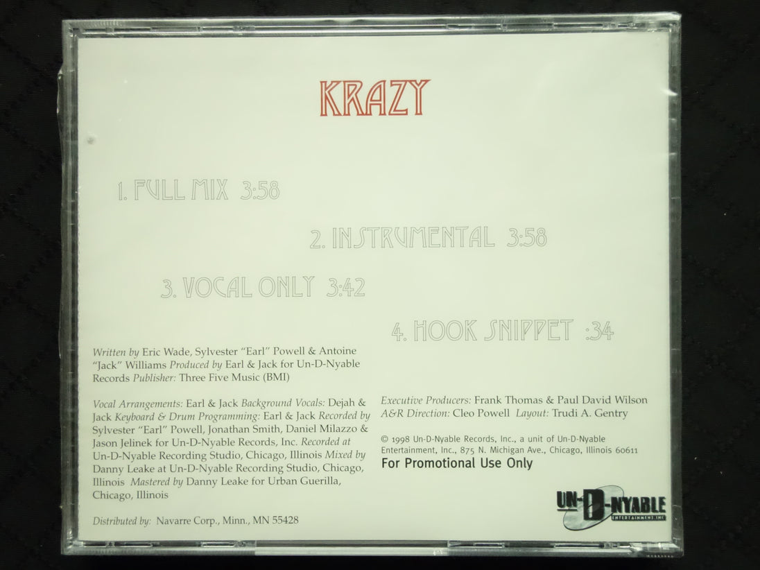Dejah "Krazy" (CD Promo Single)-CDs-UnDigable Digs