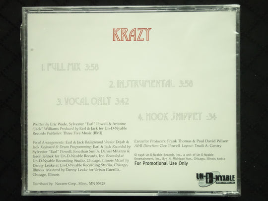 Dejah "Krazy" (CD Promo Single)-CDs-UnDigable Digs