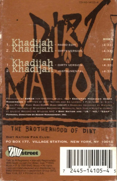 Dirt Nation "Khadijah" (Single)-Cassette Tapes-UnDigable Digs