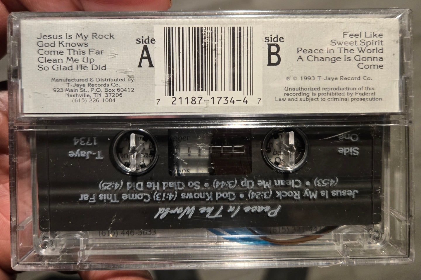 Dynamic Dixie Travelers with the Merry Street Church Of God Mass Choir "Peace In the World"-Cassette Tapes-UnDigable Digs