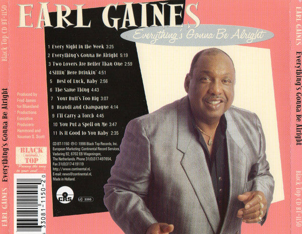 Earl Gaines Everything's Gonna Be Alright (CD)-CDs-UnDigable Digs