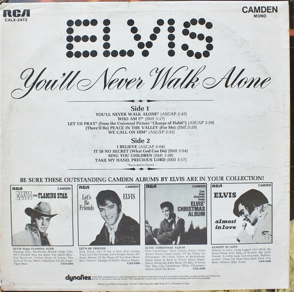 Elvis "You'll Never Walk Alone" (CD)-CDs-UnDigable Digs