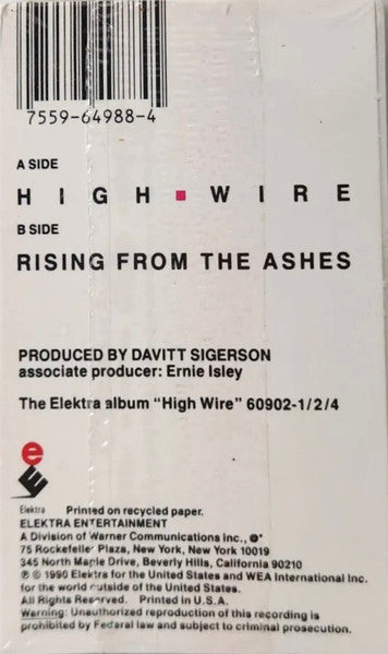 Ernie Isley "High Wire" (Single)-Cassette Tapes-UnDigable Digs