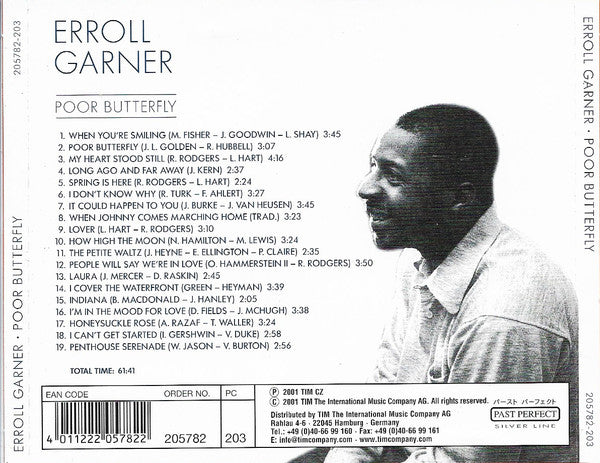 Erroll Garner "Poor Butterfly" (CD) (2001 Past Perfect)-CDs-UnDigable Digs