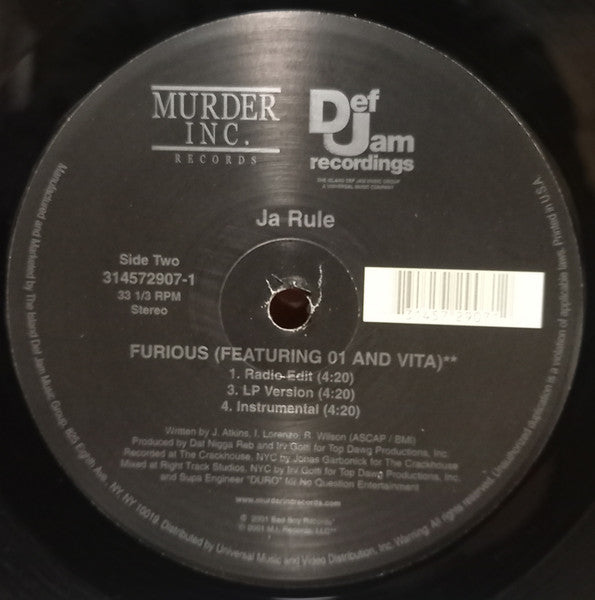 Faith Evans / Ja Rule "Good Life (Remix) / Furious" (12" Single)-Vinyl Records-UnDigable Digs