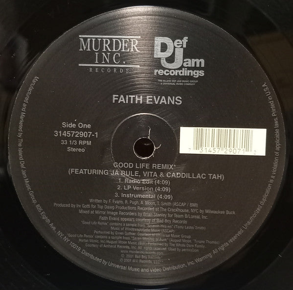 Faith Evans / Ja Rule "Good Life (Remix) / Furious" (12" Single)-Vinyl Records-UnDigable Digs