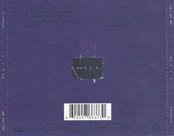 Fall Out Boy "Mania" (CD)-CDs-UnDigable Digs