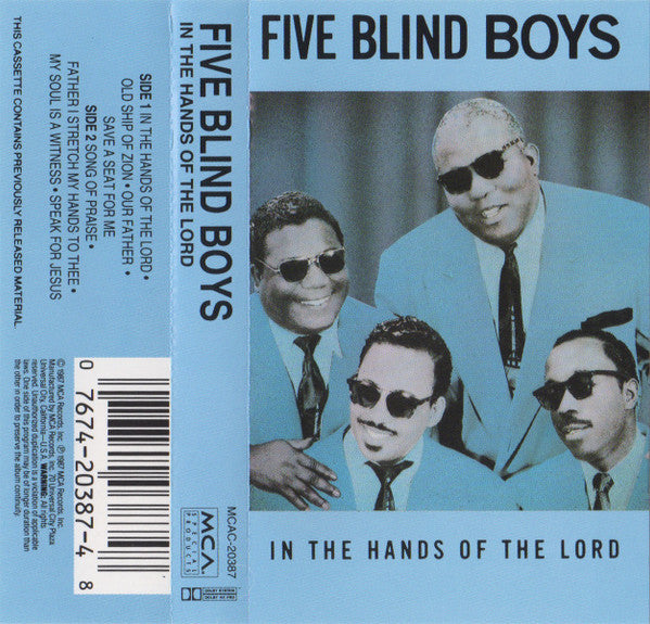 Five Blind Boys "In The Hands Of The Lord"-Cassette Tapes-UnDigable Digs