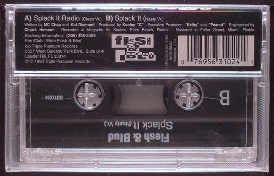 Flesh & Blud "Splack It Like U Like It" (Maxi-Single)-Cassette Tapes-UnDigable Digs