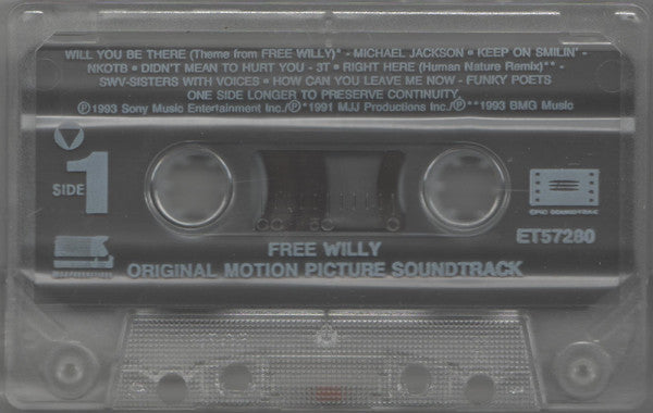 Free Willy (Original Motion Picture Soundtrack)-Cassette Tapes-UnDigable Digs