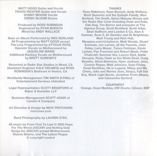 From First To Last "Heroine" (CD)-CDs-UnDigable Digs