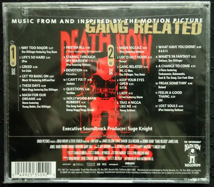 Gang Related (The Soundtrack) (2xCD)-CDs-UnDigable Digs