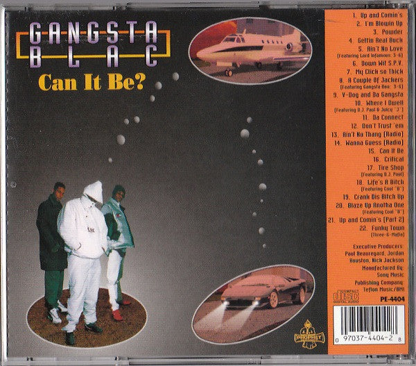 Gangsta Blac "Can It Be?" (CD) (RE)-CDs-UnDigable Digs