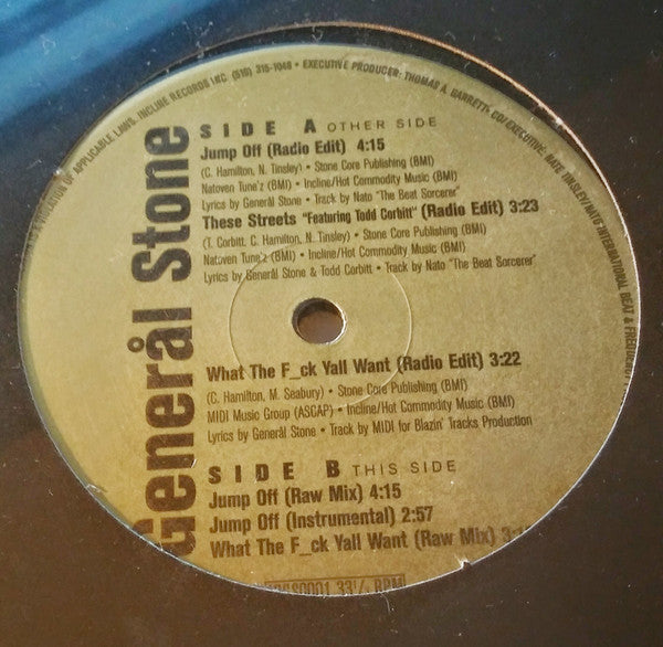 General Stone "Jump Off / These Streets / What The F_ck Yall Want" (12" Single)-Vinyl Records-UnDigable Digs