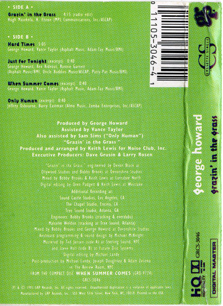 George Howard "Grazin' In The Grass" (Single)-Cassette Tapes-UnDigable Digs