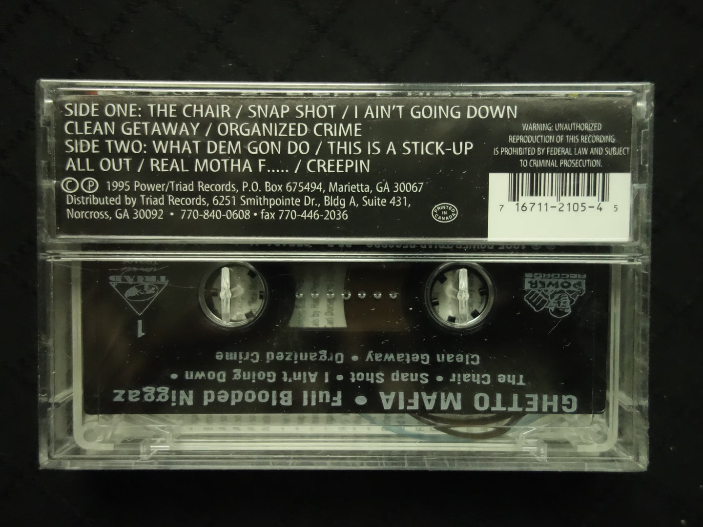 Ghetto Mafia "Full Blooded Niggaz"-Cassette Tapes-UnDigable Digs