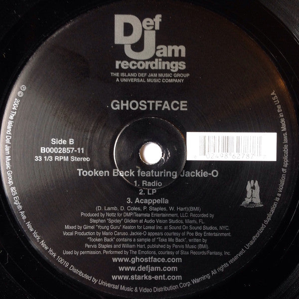 Ghostface Killah "Save Me Dear / Tooken Back" (12" Single)-Vinyl Records-UnDigable Digs