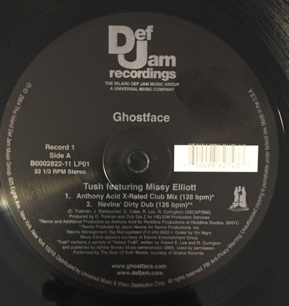 Ghostface featuring Missy Elliott "Tush" (12" Single)-Vinyl Records-UnDigable Digs