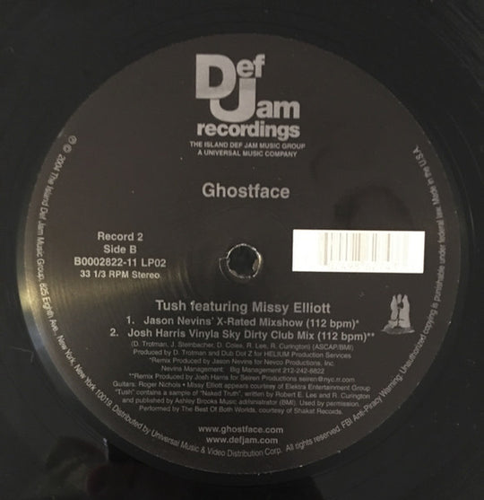 Ghostface featuring Missy Elliott "Tush" (12" Single)-Vinyl Records-UnDigable Digs