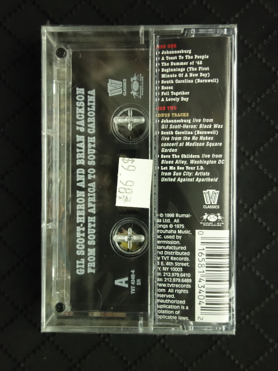 Gil Scott-Heron And Brian Jackson "From South Africa To South Carolina"-Cassette Tapes-UnDigable Digs