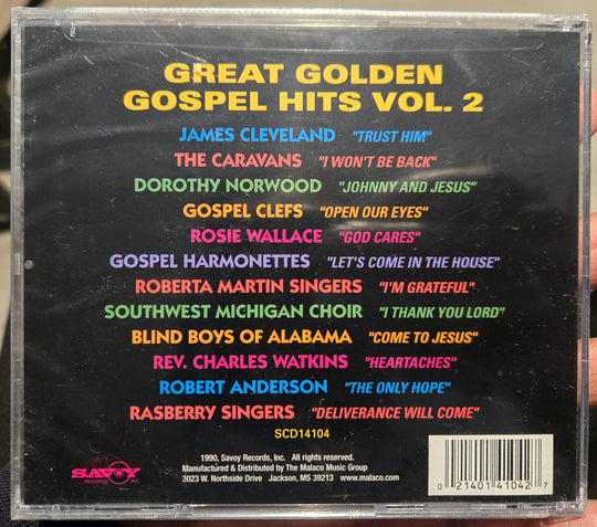 Great Golden Gospel Hits Vol. 2 (CD)-CDs-UnDigable Digs