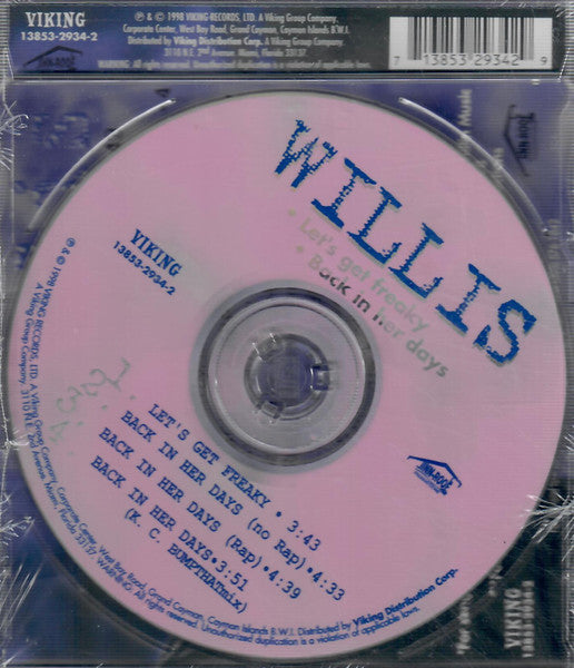 Gregg Willis "Let's Get Freaky / Back In Her Days" (CD Single)-CDs-UnDigable Digs