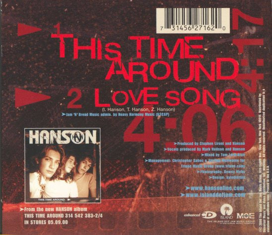 Hanson "This Time Around" (CD Single)-CDs-UnDigable Digs